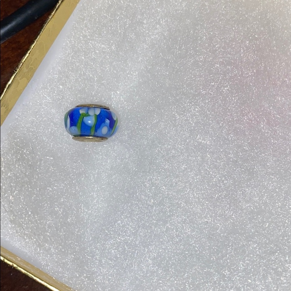 glass flower charm
